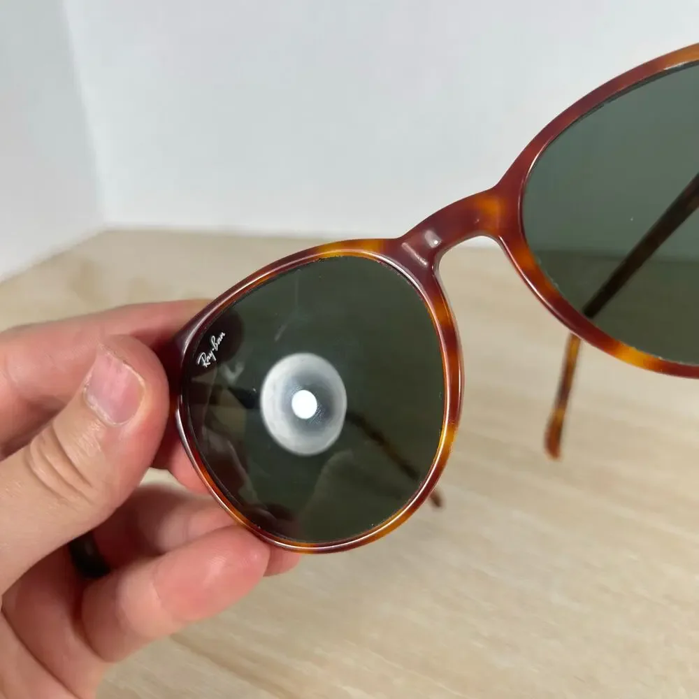 Vintage B&L Ray-Ban USA Style C G15 Sunglasses DAMAGED Round Tortoise Shell